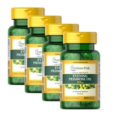 퓨리탄스프라이드 이브닝프림로즈오일 500mg 위드 GLA 소프트젤 Puritans Pride Evening Primrose Oil GLA, 4개, 100정