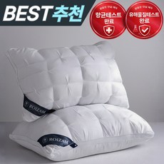 로이잠 빵빵한 고급 향균 숙면 호텔 베개, 1개, 엣지화이트