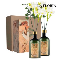 라플로리아 꽃 디퓨저, 2개, 500ml, S4.신혼부부꽃향/A11.자스민꽃(소)-L12/화이트