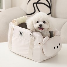 텔리 강아지 이동가방 애견 카시트 가방, 1개, 아이보리