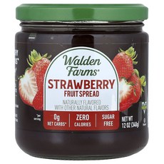 월든 팜스 딸기 과일 스프레드 12 oz (340 g) Walden Farms Strawberry Fruit Spread 12 oz (340 g), Walden Farms (웰든 팜) 월든 팜스, 딸기, 1개, 340g