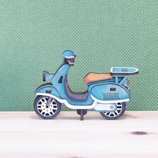 미니 스쿠터 오토바이 나무 조립 모형 DIY 만들기 mgs+862yG