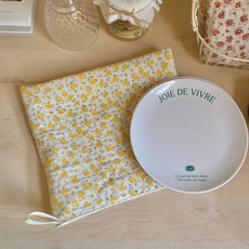 거즈행주 고리 키친크로스 주방핸드타올 국내제작, 1개, 14번 미니장미 노랑