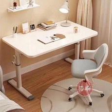 【椿嶼】電競陞降桌家用學生寫字學習桌小戶型臺式電腦桌兒童學習陞降書桌, 【黑色單桌】80*60cm,手搖升降款（強烈推薦）可升降63-90c