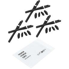 OWORK 오클리 플랙 재킷/플랙 재킷 벤트/플랙 재킷 아시안 핏/플랙 재킷 XLJ용 울트라 소프트 실리콘 선글라스 이어삭 3쌍 미끄럼 방지 템플 슬리브 교체 키트 블랙