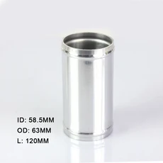 유니버셜 알루미늄 튜브 51mm 63mm 터보 엔진 연결 어댑터 조이너 120mm 길이 합금 공기 냉각 흡입 파이프, 02 63mm 2.5inch