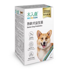 木入森 MORESON 犬寶 熟齡益生菌 熟齡專用 補充消化力 食慾活力管理 獸醫推薦, 1個, 消化+腸道健康, 15份