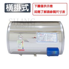 永康牌 20加侖電能熱水器 304不鏽鋼內外桶加厚 BSMI R54109認證, EH-20橫掛-下出水-訂品需等7天