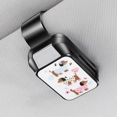 OFFFCURVE 귀여운 만화 패턴 차량용 선글라스 홀더, 1개, 닥스훈트