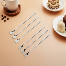 해피팜 롱스푼 사각 3P 사각롱스푼, 롱포크