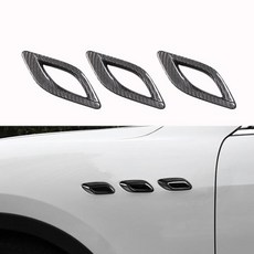 Maserati Quattroporte 2013up 용 실제 탄소 섬유 측면 에어 벤트 펜더 커버 외부 액세서리