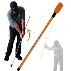 Anti Flip Stick; 임팩트 골프 스윙 트레이닝 보조 도구 적절한 플레인 교육 트레이너 치핑 연습 253654, 표준 그립(오렌지 - 35.6cm(14인치) 길이)