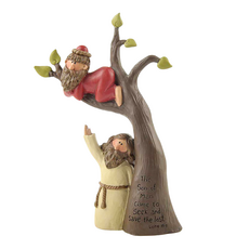 예수님과 나무 위의 삭개오 피규어 부활절 성탄절 교회 세례 선물