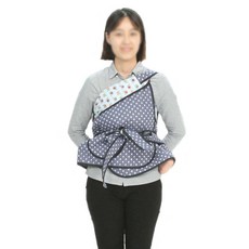 알짜맘 일자형 누빔 포대기, 네이비땡땡