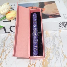 화려한 반짝이 큐빅 보석 사인펜 비즈니스 선물 바레나[VARENA], 0.05mm, 1개, 딥 퍼플 다이아몬드 선물 세트