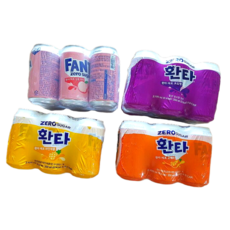 환타 제로 오렌지+파인+포도+피치 4종, 350ml