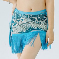 라오농 벨리댄스 힙타올 스커트 태슬 오리엔탈댄스 연습공복 쥬얼 자수 허리타올 허리끈+KHH10X