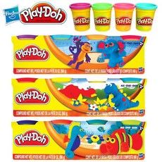 플레이도우 클래식 칼라도우 4팩 (랜덤) 클레이 점토, 상세페이지 참조