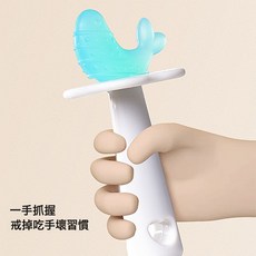 DFMEI 咬咬牙膠食品級硅膠水果手抓寶寶磨牙棒牙膠玩具可水煮, 1個, 如圖, 小魚(海豚)裸