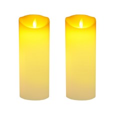 파티짱 LED 캔들 양초 파티 장식 인테리어 소품, LED 흔들리는 양초 20cm, 2개