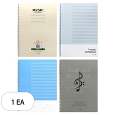 모닝글로리 음악 스프링노트 A4사이즈 오선지, 랜덤발송, 1개