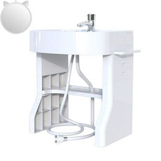 유아용 세면대 세면기 높이조절, 1개, 화이트 물받이+회전형 거울 포함