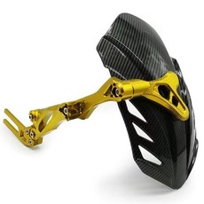 臺灣出貨 守護者後擋泥闆通用適用小牛雅迪小猴子m3m5電摩改裝擋水泥瓦後盾, 四代擋泥板通用【水轉印】金色, 1個