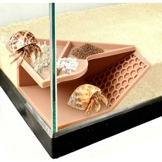 홀리마 에르미트 게 동굴 모퉁이 지하 등반 탱크 액세서리 장식 숨김 도마뱀 카멜레온 햄스터 장난감 장식품-샌디 컬러, Sandy Color