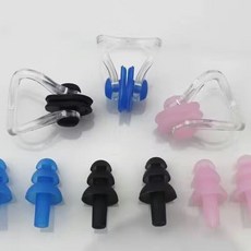 游泳/潛水鼻夾耳塞 專業潛水防嗆水 硅膠耳塞, 1個, 顔色混搭,通用款柔軟硅膠1個耳塞