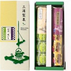 양갱 주식회사 미우라 제과 세트 차 밤 유자 3개봉지 포장, 차 1병, 구운 고구마 1병