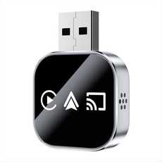 3in1 무선 Carplay 스마트 박스 MirrorLinK Carplay 안드로이드 자동 USB 동글 어댑터 유선 Carplay-무선 플러그 플레이 B, 실버 &amp; 블랙, 2MB