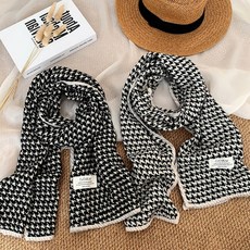 여성 제비 패턴 주름 스카프 봄 가을 중년 간절기 머플러 플리츠