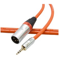 彩色線 鍍鉻頭 XLR公轉3.5mm 音源線 混音機播放線 錄音聲卡接電腦 3.5TRS卡農, 紫色,800cm