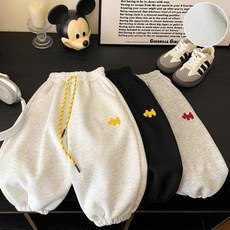 [더사랑이] 멍멍이 조거팬츠 바지1+1 키즈 아동복 유아팬츠 등원룩 세트2장