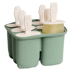 파스텔톤 국산 실리콘 6구 아이스크림 틀, 초록색, 5개