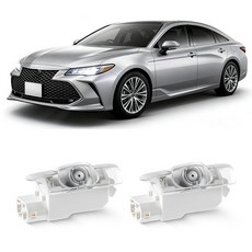 하이랜더 캠리 4러너 시에나 코롤라 툰드라 프리우스 벤자 프라도 세쿼이아 레이즈와 호환되는 자동차 도어 조명 로고 프로젝터 2개 3D LED 웰컴 퍼들 조명 4K HD 고스, 빨간색 글자