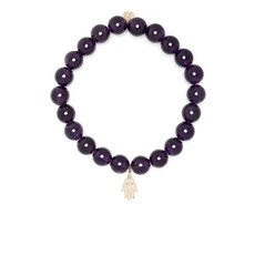 시드니에반 함사 14K 옐로 골드 자수정 브레이슬릿