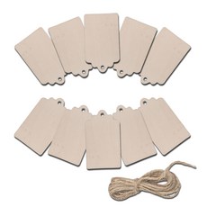 나무 이름표 수목 표찰 걸이 명찰 명패 우드 네임텍, 원목색, 100개