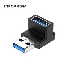 INFOPRISM / USB 3.1 C타입 A타입 각도 변환 젠더 90도 180도 L형 U형 ㄱ형, Model A : A타입-A타입(L형), 1개
