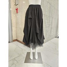 [밸리걸] 샤 배색 바스락스판 스커트 (235400)