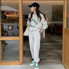 [오노마] ONM 여성 일상 데일리핏 심플 로고 트레이닝 츄리닝셋업