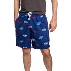 Calhoun 남성용 Busch 라이트 수영 트렁크 - 빠른 건조 마운틴 프린트 보드 반바지 - 수영 서핑을 위한 경량 비치웨어 네이비 XXL