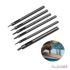 가죽 구멍 펀치 DIY 수제 벨트 펀칭 수공예 펀처 중공 드릴링 도구 벨트 펀치 세트 0.5-2.5mm, 01 2mm