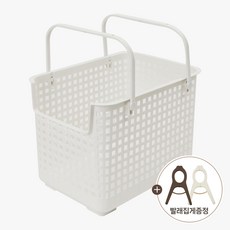 올유리빙 세탁바구니 다용도 적층 바구니 빨래 통 손잡이 1단 2단 틈새 분리수거, 1단(1개), 다용도 세탁바구니 1개