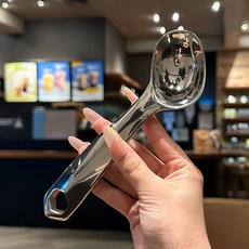不銹鋼冰淇淋勺 - 敦實可愛挖球器，18/10不銹鋼雪糕挖球器挖球冰激淩挖勺勺子, 1個, 不鏽鋼雪糕挖球器【1只】