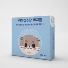 이웃집수달샵 비치볼, 1개, 투명, 40cm
