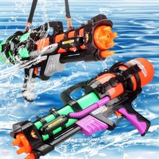 특대 압축 물총 물놀이장난감, 특대형 람보파워물총(컬러랜덤)