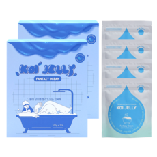 젤리 입욕제 슬라임 목욕놀이 커플 입욕젤 호캉스-코이젤리 1BOX ( ), 판타지오션(블루), 200g, 2개
