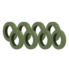 2025 프리미엄 캐리어바퀴보호 실리콘 커버 대 중 소 사이즈, 1세트, 아미그린