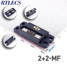 세트 방수 자기 전원 이중 포고 IP67 커넥터 피치 10 충전 5A 고전류, 1set, 4Pin Male Female set, 1개